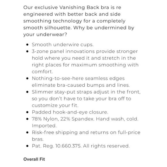 Soma Vanishing Back Smoothing Seamless Underwire Nude Bra - Picture 10 of 10